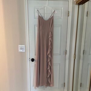 Birdy Grey Taupe Theresa Chiffon Bridesmaid Dress - worn once in great condition